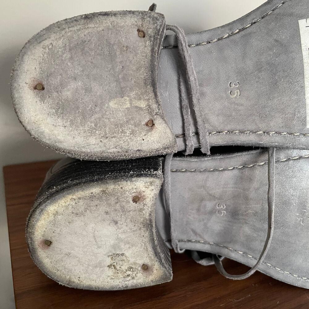 Guidi 792 Full Grain Horse Leather Derby CO49T Light Gray sz 35 - Picture 7 of 9